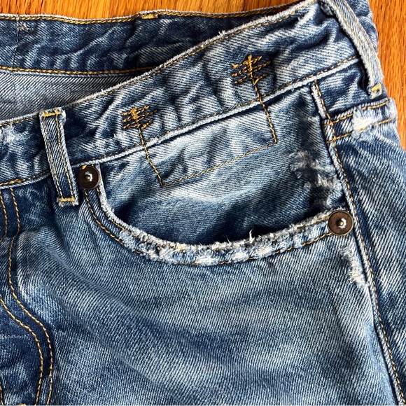 R13 Straight Leg Distressed Denim - Picture 3 of 5